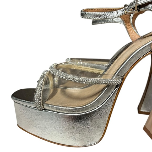 🌻NEW Schutz Silver Aileen Platform Sandal Women's Size 8.5 - Picture 2 of 10